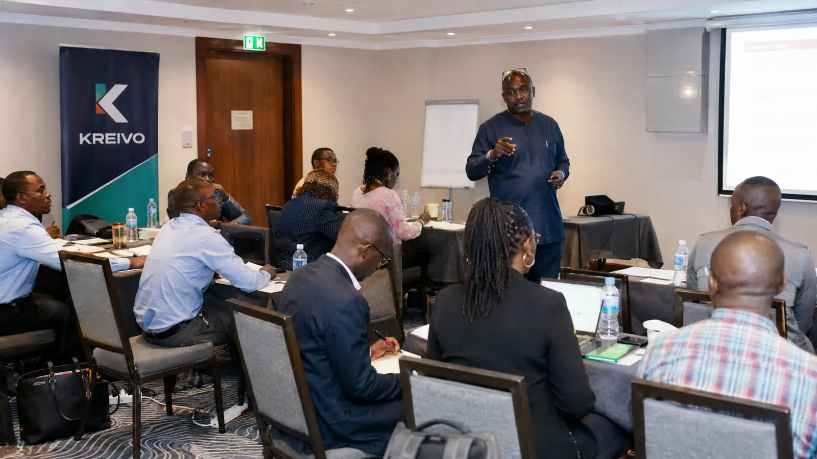 Kreivo facilitator leading a branded energy sector training seminar