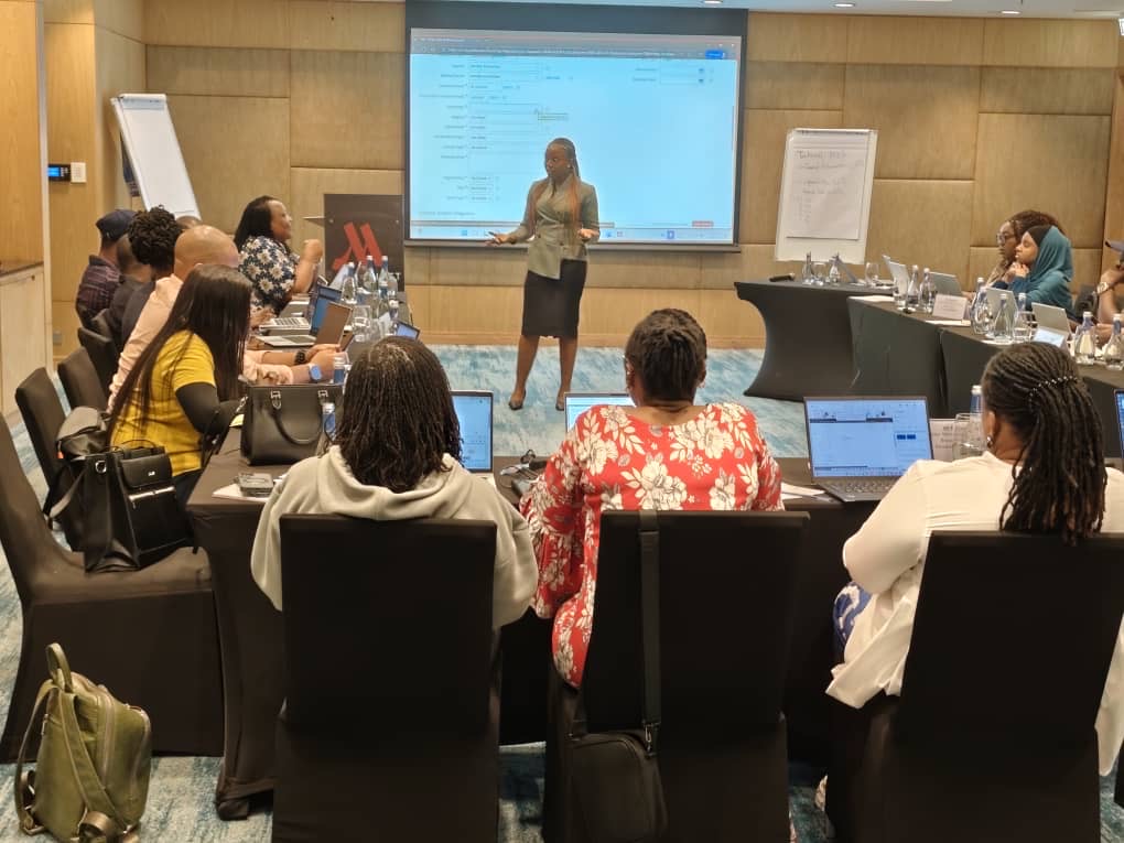 Expert facilitator delivering energy sector professional development presentation